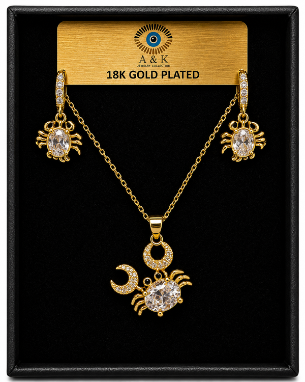 Crab Necklace Set – 18K Gold Plated