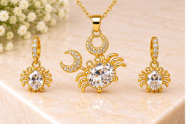 Crab Necklace Set – 18K Gold Plated
