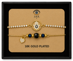 18K G. P. Adj 2 Pc Br Set - B074