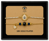 18K G. P. Adj 2 Pc Br Set - B074