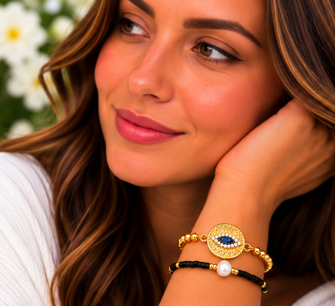 Black Eye Bracelet Set