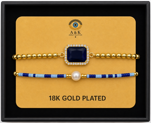 18K G. P. Adj 2 Pc Br Set - B051