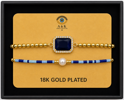 18K G. P. Adj 2 Pc Br Set - B051