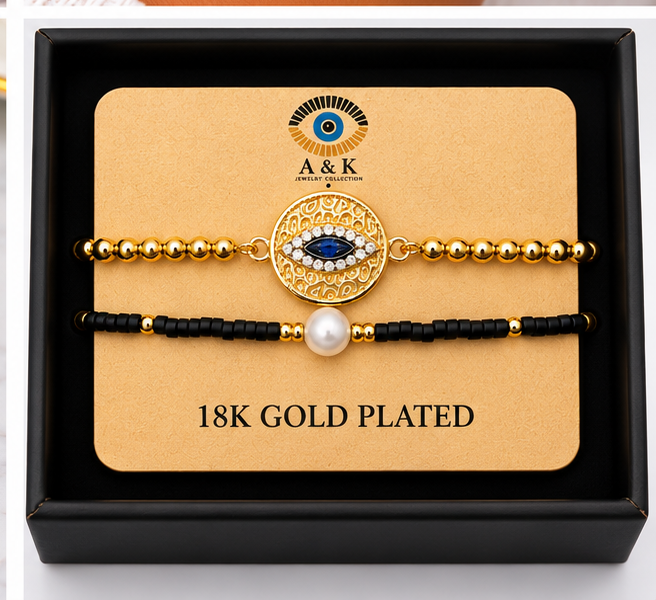 Black Eye Bracelet Set