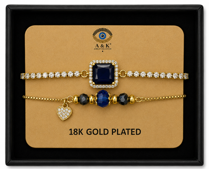 18K G. P. Adj 2 Pc Br Set - B071