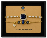 18K G. P. Adj 2 Pc Br Set - B071