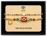18K G. P. Adj 2 Pc Br Set - B064