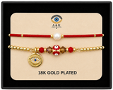 18K G. P. Adj 2 Pc Br Set - B059