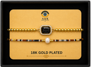 18K G. P. Adj 2 Pc Br Set - B022