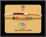 18K G. P. Adj 2 Pc Br Set - B044