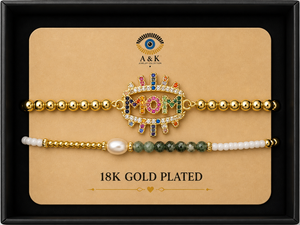 18K G. P. Adj 2 Pc Br Set - B005