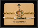 18K G. P. Adj 2 Pc Br Set - B005