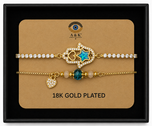 18K G. P. Adj 2 Pc Br Set - B084