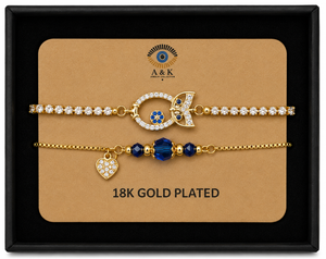 18K G. P. Adj 2 Pc Br Set - B086