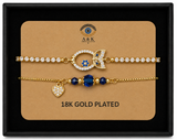 18K G. P. Adj 2 Pc Br Set - B086