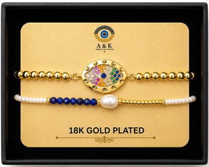 18K G. P. Adj 2 Pc Br Set - B026