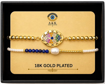 18K G. P. Adj 2 Pc Br Set - B026