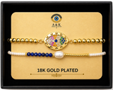 18K G. P. Adj 2 Pc Br Set - B026