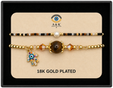 18K G. P. Adj 2 Pc Br Set - B058
