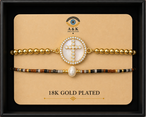 18K G. P. Adj 2 Pc Br Set - B007
