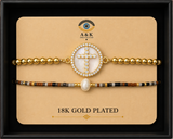 18K G. P. Adj 2 Pc Br Set - B007