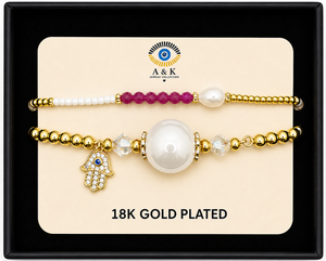 18K G. P. Adj 2 Pc Br Set - B057