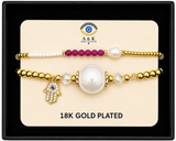 18K G. P. Adj 2 Pc Br Set - B057