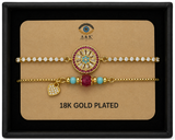 18K G. P. Adj 2 Pc Br Set - B093