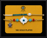 18K G. P. Adj 2 Pc Br Set - B066