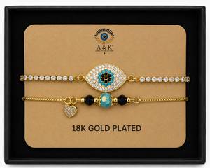 18K G. P. Adj 2 Pc Br Set - B080