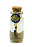 18K Gold-Plated Necklace with Blue Cubic Zirconia Circle Eye Charm