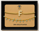 18K G. P. Adj 2 Pc Br Set - B-ABC