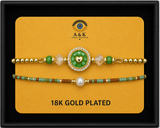 18K G. P. Adj 2 Pc Br Set - B054