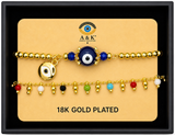 18K G. P. Adj 2 Pc Br Set - B060