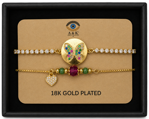 18K G. P. Adj 2 Pc Br Set - B089