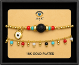 18K G. P. Adj 2 Pc Br Set - B061