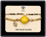 18K G. P. Adj 2 Pc Br Set - B057