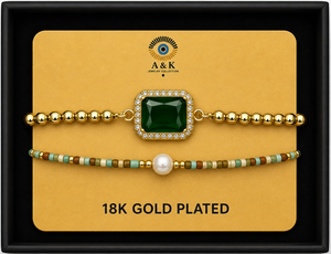 18K G. P. Adj 2 Pc Br Set - B052