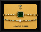 18K G. P. Adj 2 Pc Br Set - B052