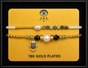 18K G. P. Adj 2 Pc Br Set - B055