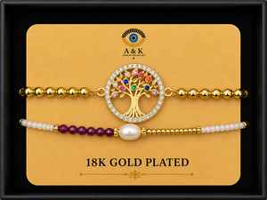 18K G. P. Adj 2 Pc Br Set - B015