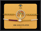 18K G. P. Adj 2 Pc Br Set - B015