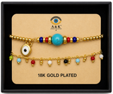 18K G. P. Adj 2 Pc Br Set - B061