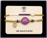 18K G. P. Adj 2 Pc Br Set - B057