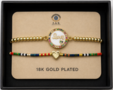 18K G. P. Adj 2 Pc Br Set - B033