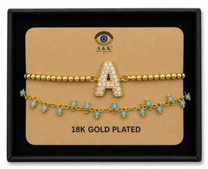 18K G. P. Adj 2 Pc Br Set - B-ABC