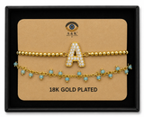 18K G. P. Adj 2 Pc Br Set - B-ABC