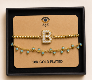 18K G. P. Adj 2 Pc Br Set - B-ABC
