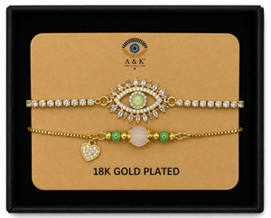18K G. P. Adj 2 Pc Br Set - B075
