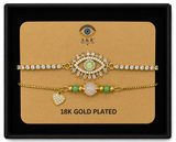 18K G. P. Adj 2 Pc Br Set - B075